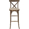 image:imageFlash Furniture 2 Pk HERCULES Series Dark Antique Wood Cross Back Barstool with Cushion1 Pack