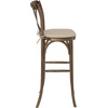 image:imageFlash Furniture 2 Pk HERCULES Series Dark Antique Wood Cross Back Barstool with Cushion1 Pack