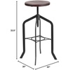 image:imageFlash Furniture 30 Barstool with Adjustable Wood SeatSet of 1