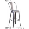 image:imageFlash Furniture 30 High Clear Coated Indoor Barstool with BackPack of 1