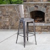 image:imageFlash Furniture 30 High Clear Coated Indoor Barstool with BackPack of 1