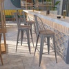 image:imageFlash Furniture 30 High Clear Coated Indoor Barstool with BackSet of 4