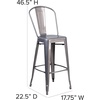 image:imageFlash Furniture 30 High Clear Coated Indoor Barstool with BackSet of 4