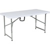 image:imageFlash Furniture 4Foot Height Adjustable BiFold Granite White Plastic Folding TableClassic