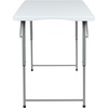image:imageFlash Furniture 4Foot Height Adjustable BiFold Granite White Plastic Folding TableEasyFold