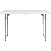 image:imageFlash Furniture 4Foot Height Adjustable BiFold Granite White Plastic Folding TableEasyFold