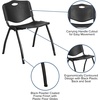 image:imageFlash Furniture 5 Pack HERCULES Series 880 lb Capacity Black Plastic Stack ChairPack of 1