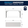 image:imageFlash Furniture 5 ft Plastic Folding Training Table Granite White  Durable Construction Commercial UseSolid