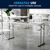 image:imageFlash Furniture 5 ft Plastic Folding Training Table Granite White  Durable Construction Commercial UseSolid