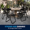 image:imageFlash Furniture 6 Pack HERCULES Series 500 lb Capacity Heavy Duty Black Plastic Folding Chair with Builtin Ganging BracketsBlack