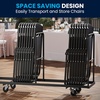 image:imageFlash Furniture 6 Pack HERCULES Series 500 lb Capacity Heavy Duty Black Plastic Folding Chair with Builtin Ganging BracketsBlack