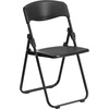 image:imageFlash Furniture 6 Pack HERCULES Series 500 lb Capacity Heavy Duty Black Plastic Folding Chair with Builtin Ganging BracketsBlack