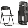 image:imageFlash Furniture 6 Pack HERCULES Series 500 lb Capacity Heavy Duty Black Plastic Folding Chair with Builtin Ganging BracketsBlack