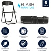 image:imageFlash Furniture 6 Pack HERCULES Series 500 lb Capacity Heavy Duty Black Plastic Folding Chair with Builtin Ganging BracketsBlack