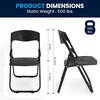 image:imageFlash Furniture 6 Pack HERCULES Series 500 lb Capacity Heavy Duty Black Plastic Folding Chair with Builtin Ganging BracketsBlack
