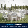 image:imageFlash Furniture 6 Pack HERCULES Series 500 lb Capacity Heavy Duty Black Plastic Folding Chair with Builtin Ganging BracketsWhite