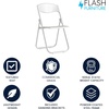 image:imageFlash Furniture 6 Pack HERCULES Series 500 lb Capacity Heavy Duty Black Plastic Folding Chair with Builtin Ganging BracketsWhite