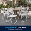 image:imageFlash Furniture 6 Pack HERCULES Series 500 lb Capacity Heavy Duty Black Plastic Folding Chair with Builtin Ganging BracketsWhite