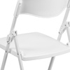 image:imageFlash Furniture 6 Pack HERCULES Series 500 lb Capacity Heavy Duty Black Plastic Folding Chair with Builtin Ganging BracketsWhite