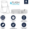 image:imageFlash Furniture 6 Pack HERCULES Series 500 lb Capacity Heavy Duty Black Plastic Folding Chair with Builtin Ganging BracketsWhite