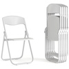 image:imageFlash Furniture 6 Pack HERCULES Series 500 lb Capacity Heavy Duty Black Plastic Folding Chair with Builtin Ganging BracketsWhite