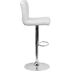 image:imageFlash Furniture Alexandra 2 Pack Contemporary White Quilted Vinyl Adjustable Height Barstool with Chrome Base