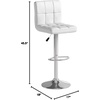 image:imageFlash Furniture Alexandra 2 Pack Contemporary White Quilted Vinyl Adjustable Height Barstool with Chrome Base