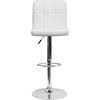 image:imageFlash Furniture Alexandra 2 Pack Contemporary White Quilted Vinyl Adjustable Height Barstool with Chrome Base