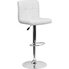 image:imageFlash Furniture Alexandra 2 Pack Contemporary White Quilted Vinyl Adjustable Height Barstool with Chrome Base