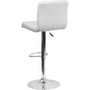 image:imageFlash Furniture Alexandra 2 Pack Contemporary White Quilted Vinyl Adjustable Height Barstool with Chrome Base