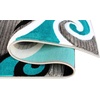 image:imageFlash Furniture Athos Collection Abstract Area Rug  Sculpted HighLow Pile Turquoise Olefin Rug  3 x 10 Area Rug  Jute Backing  Entryway Living Room BedroomTurquoise