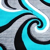 image:imageFlash Furniture Athos Collection Abstract Area Rug  Sculpted HighLow Pile Turquoise Olefin Rug  3 x 10 Area Rug  Jute Backing  Entryway Living Room BedroomTurquoise