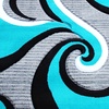 image:imageFlash Furniture Athos Collection Abstract Area Rug  Sculpted HighLow Pile Turquoise Olefin Rug  3 x 10 Area Rug  Jute Backing  Entryway Living Room BedroomTurquoise