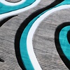 image:imageFlash Furniture Athos Collection Abstract Area Rug  Sculpted HighLow Pile Turquoise Olefin Rug  3 x 10 Area Rug  Jute Backing  Entryway Living Room BedroomTurquoise