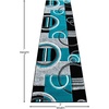 image:imageFlash Furniture Audra Collection Geometric Abstract Area Rug  HighLow Pile Turquoise Olefin Rug  2 x 7 Area Rug  Jute Backing  Entryway Living Room BedroomTurquoise