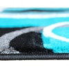 image:imageFlash Furniture Audra Collection Geometric Abstract Area Rug  HighLow Pile Turquoise Olefin Rug  2 x 7 Area Rug  Jute Backing  Entryway Living Room BedroomTurquoise