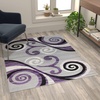 image:imageFlash Furniture Audra Collection Geometric Abstract Area Rug  HighLow Pile Turquoise Olefin Rug  2 x 7 Area Rug  Jute Backing  Entryway Living Room BedroomTurquoise
