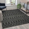 image:imageFlash Furniture Beth Geometric Bohemian Low Pile Rug  2x6  IvoryBlackDark GrayIvory