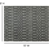 image:imageFlash Furniture Beth Geometric Bohemian Low Pile Rug  2x6  IvoryBlackDark GrayIvory