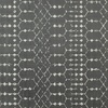 image:imageFlash Furniture Beth Geometric Bohemian Low Pile Rug  2x6  IvoryBlackDark GrayIvory