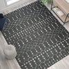 image:imageFlash Furniture Beth Geometric Bohemian Low Pile Rug  2x6  IvoryBlackDark GrayIvory