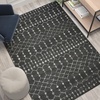 image:imageFlash Furniture Beth Geometric Bohemian Low Pile Rug  2x6  IvoryBlackDark GrayIvory