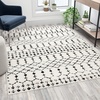 image:imageFlash Furniture Beth Geometric Bohemian Low Pile Rug  2x6  IvoryBlackIvoryBlack
