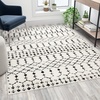 image:imageFlash Furniture Beth Geometric Bohemian Low Pile Rug  2x6  IvoryBlackIvoryBlack