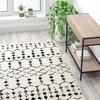 image:imageFlash Furniture Beth Geometric Bohemian Low Pile Rug  2x6  IvoryBlackIvoryBlack