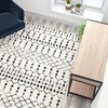 image:imageFlash Furniture Beth Geometric Bohemian Low Pile Rug  2x6  IvoryBlackIvoryBlack