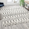 image:imageFlash Furniture Beth Geometric Bohemian Low Pile Rug  2x6  IvoryBlackIvoryBlack