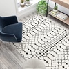 image:imageFlash Furniture Beth Geometric Bohemian Low Pile Rug  2x6  IvoryBlackIvoryBlack