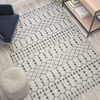 image:imageFlash Furniture Beth Geometric Bohemian Low Pile Rug  2x6  IvoryBlackIvoryGray