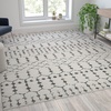 image:imageFlash Furniture Beth Geometric Bohemian Low Pile Rug  2x6  IvoryBlackIvoryGray